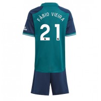 Echipament fotbal Arsenal Fabio Vieira #21 Tricou Treilea 2023-24 pentru copii maneca scurta (+ Pantaloni scurti)